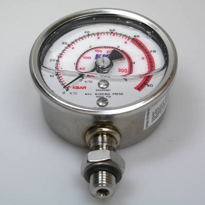 Pressure Gauge, 0-5555 psi, .25 O Ring